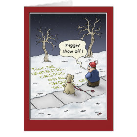 Funny Christmas Cards: Steady Flow
