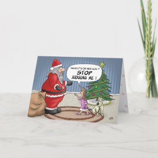 Funny Christmas Cards: Stop Judging card