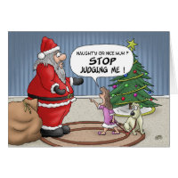 Funny Christmas Cards: Stop Judging Greeting Card
