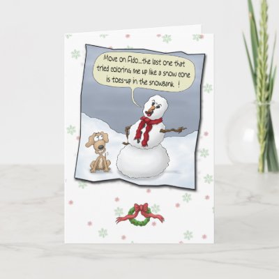 Funny Christmas Cards: Toes Up