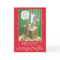 Funny Christmas Cards: Working Christmas Eve card