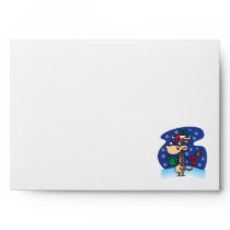 funny christmas caroling cow cartoon envelope