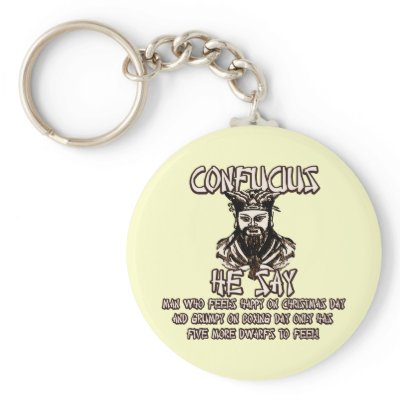 Funny Christmas Confucius keychains