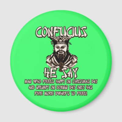 Funny Christmas Confucius magnets