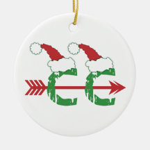 Funny Christmas Cross Country Running (1-sided) Christmas Ornaments