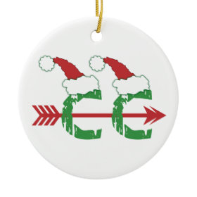Funny Christmas Cross Country Running (2-sided) Christmas Ornament