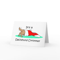 Funny Christmas Dachshund Greeting Card
