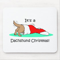 Funny Christmas Dachshund mousepads