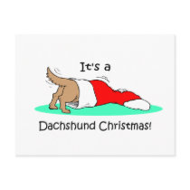 Funny Christmas Dachshund postcards
