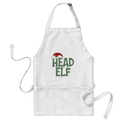 Funny Christmas Elf Apron by CowPieCreek