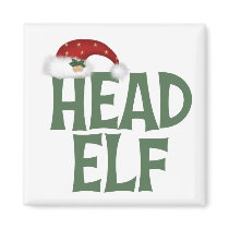 Funny Christmas Elf Magnet by CowPieCreek Funny Christmas Elf Magnet