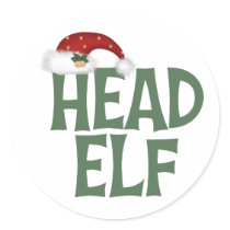 Funny Christmas Elf Stickers