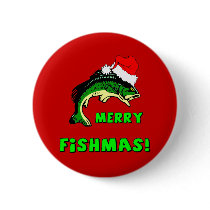 Funny Christmas fishing Pins