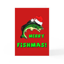 Funny Christmas fishing Card