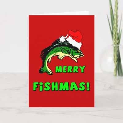 Funny Christmas fishing Card