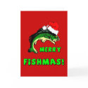 Funny Christmas fishing cards by holidaysboutique Funny Christmas fishing cards