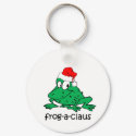 Funny Christmas frog keychains