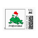 Funny Christmas frog postage by holidaysboutique Funny Christmas frog postage