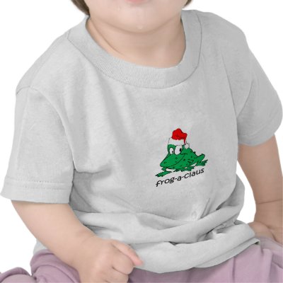 Funny Christmas frog t-shirts