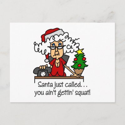 Funny Christmas Gift postcards