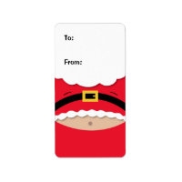 Funny Christmas Gift Tag Label label