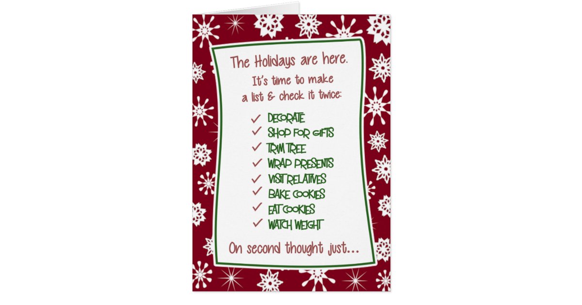 Funny Christmas Holiday Stress Card | Zazzle