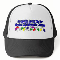 Funny Christmas lights design hats by Theholidayshoppe Funny Christmas lights design hats