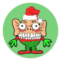 Funny Christmas monster stickers by holidaysboutique Funny Christmas monster stickers