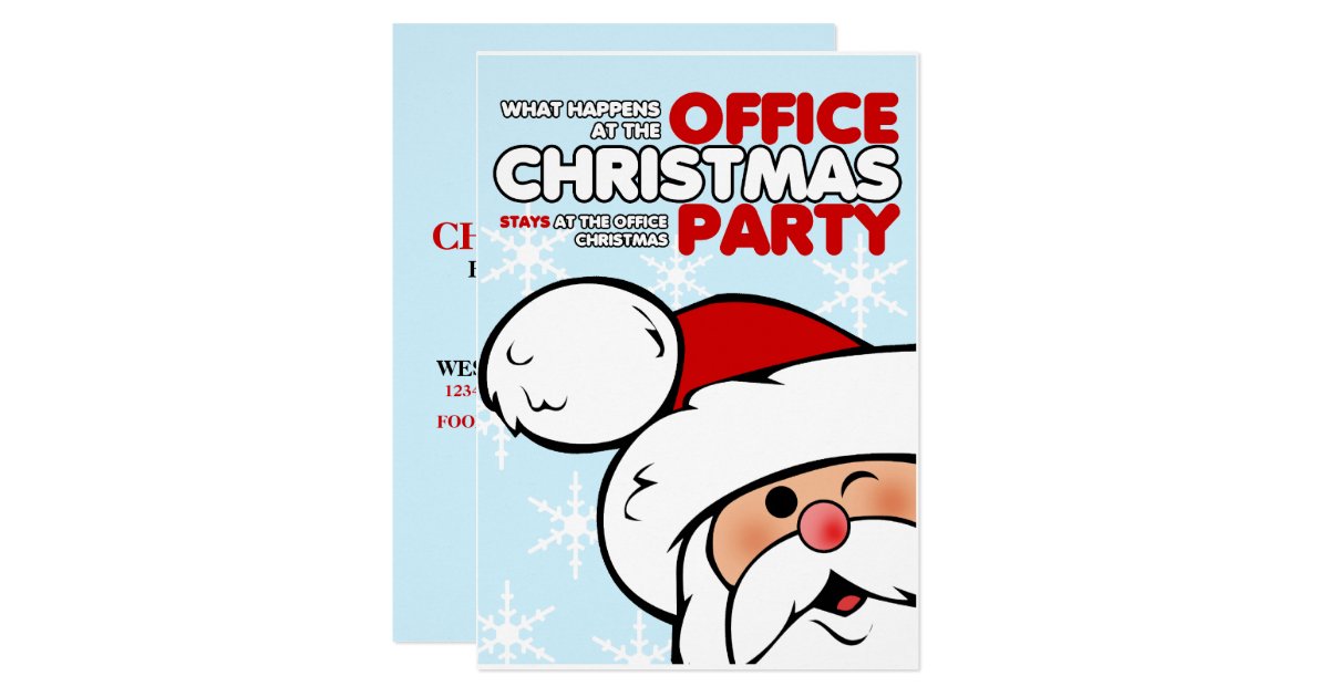 Funny Christmas Office Party Invitations | Zazzle