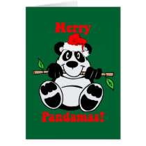 Funny Christmas Panda Bear cards