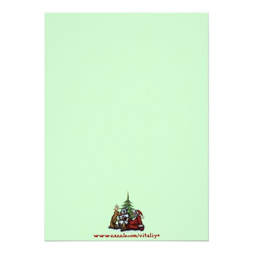 Funny Christmas party cartoon art invitation card