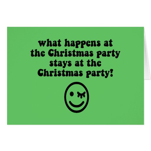 Funny Christmas party Greeting Card