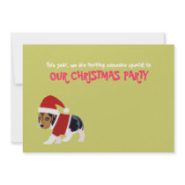 Funny Christmas Party Invitation Card (Dog)