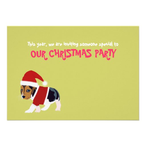 Funny Christmas Party Invitation Card (Dog) from Zazzle.com