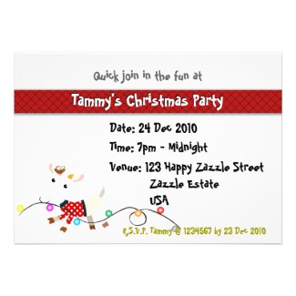 Funny Christmas Party Invitation Card (Goat Kid)