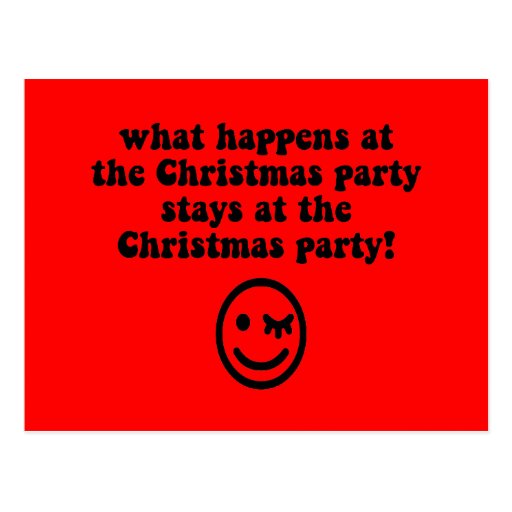 Funny Christmas party Post Cards