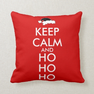Funny Christmas Pillow Keep Calm and Ho Ho Ho
