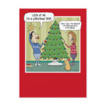 Funny Christmas postcard: Dim Bulb