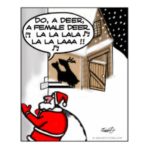Funny Christmas Poster - Do A Deer