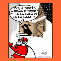 Funny Christmas Poster - Do A Deer posters
