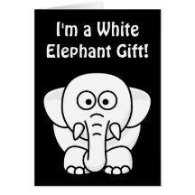 Funny Christmas Present: Real White Elephant Gift! Card