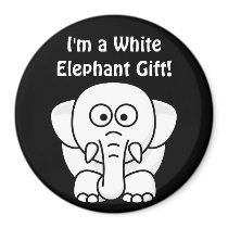 Funny Christmas Present: Real White Elephant Gift! Refrigerator Magnets