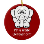 Funny Christmas Present: Real White Elephant Gift! Christmas Ornaments