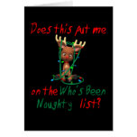 Funny Christmas  Rudolph's Been Naughty Cards