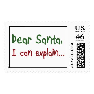 Funny Christmas santa quotes postage stamps gifts