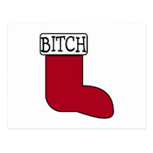 Funny Christmas Stocking Post Cards