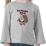 toddler_longsleeve - Buy this funny Christmas gift featuring a fat Santa Claus, carrying his sack of Christmas toys, with the funny caption, Fat People Rule!: Sizes s,m,l,xl Available colors: white