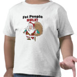 toddler_tshirt - Buy this funny Christmas gift featuring a fat Santa Claus, carrying his sack of Christmas toys, with the funny caption, Fat People Rule!: Sizes s,m,l,xl Available colors: white