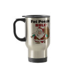 steel_mug - Buy this funny Christmas gift featuring a fat Santa Claus, carrying his sack of Christmas toys, with the funny caption, Fat People Rule!: Sizes  Available colors: steel
