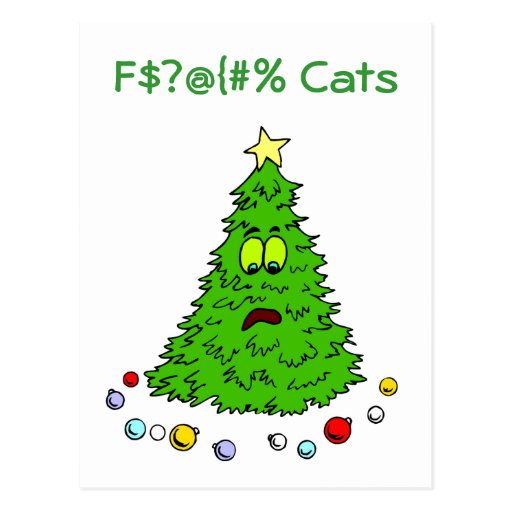 funny christmas tree jokes cats holiday postcard zazzle funny christmas tree jokes cats holiday postcard zazzle